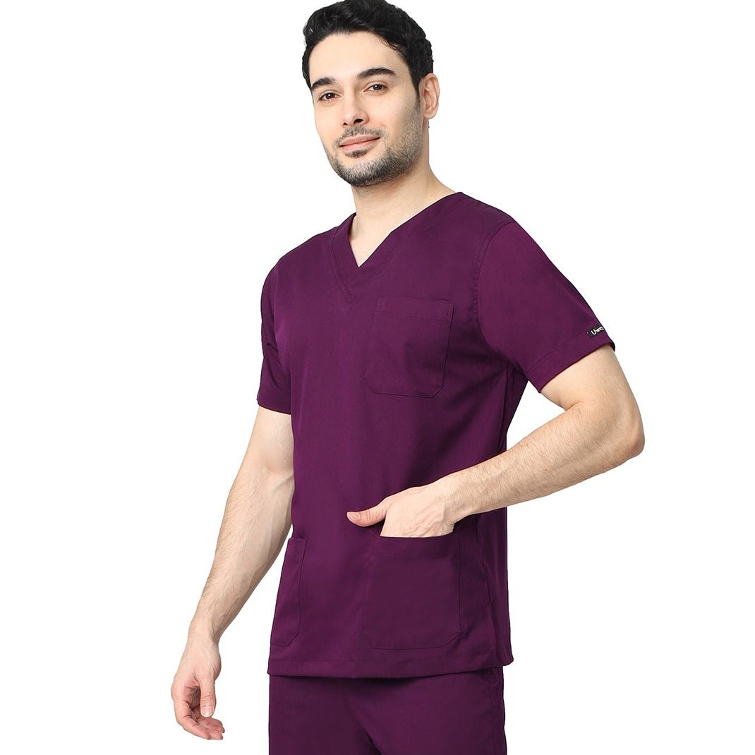 Men's Aqua Scrub Suit 2 - Way Stretch / Liquid Repellant Free Embroidery (SMART FIT) - Uwears®