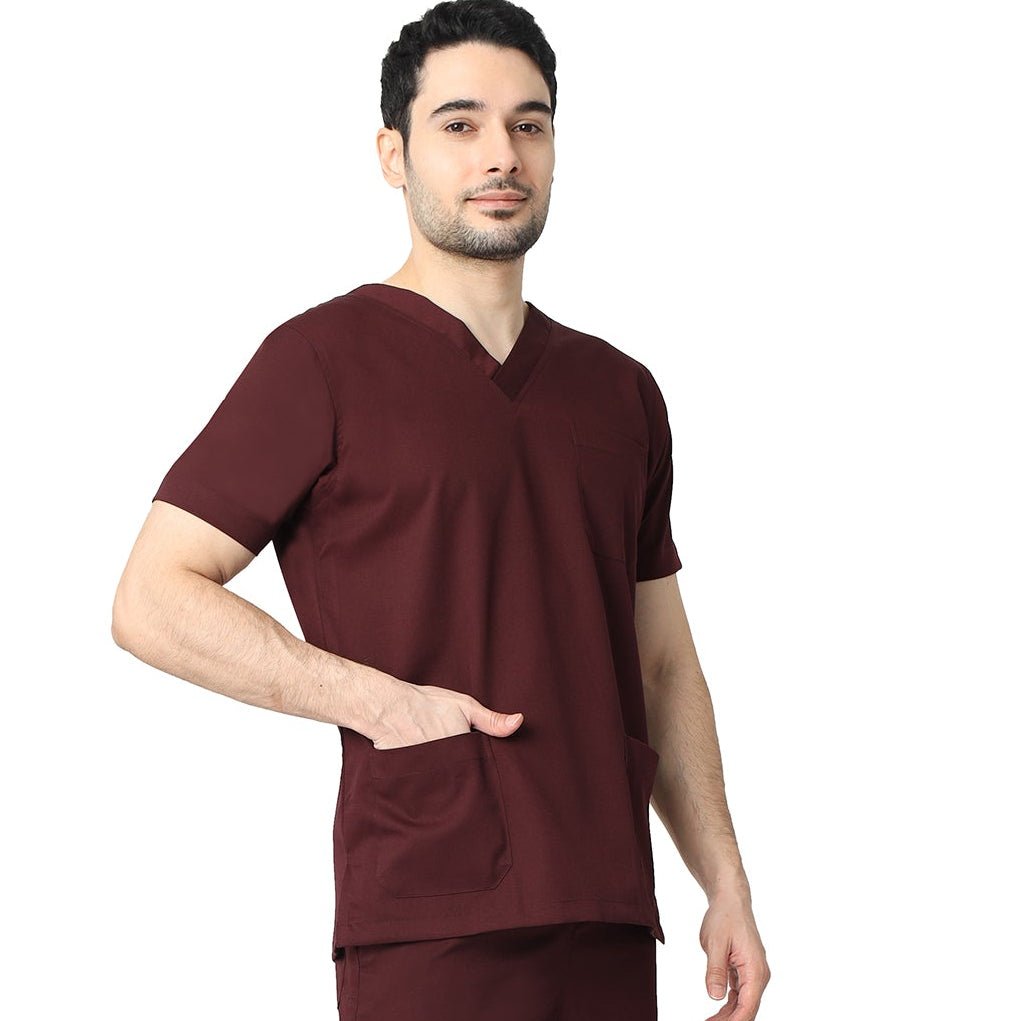 Men's Aqua Scrub Suit 2 - Way Stretch / Liquid Repellant Free Embroidery (SMART FIT) - Uwears®