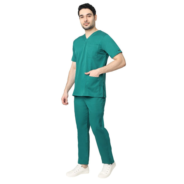 Men's Aqua Scrub Suit 2 - Way Stretch / Liquid Repellant Free Embroidery (SMART FIT) - Uwears®