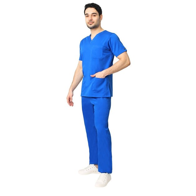 Men's Aqua Scrub Suit 2 - Way Stretch / Liquid Repellant Free Embroidery (SMART FIT) - Uwears®