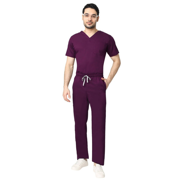 Men's Aqua Scrub Suit 2 - Way Stretch / Liquid Repellant Free Embroidery (SMART FIT) - Uwears®