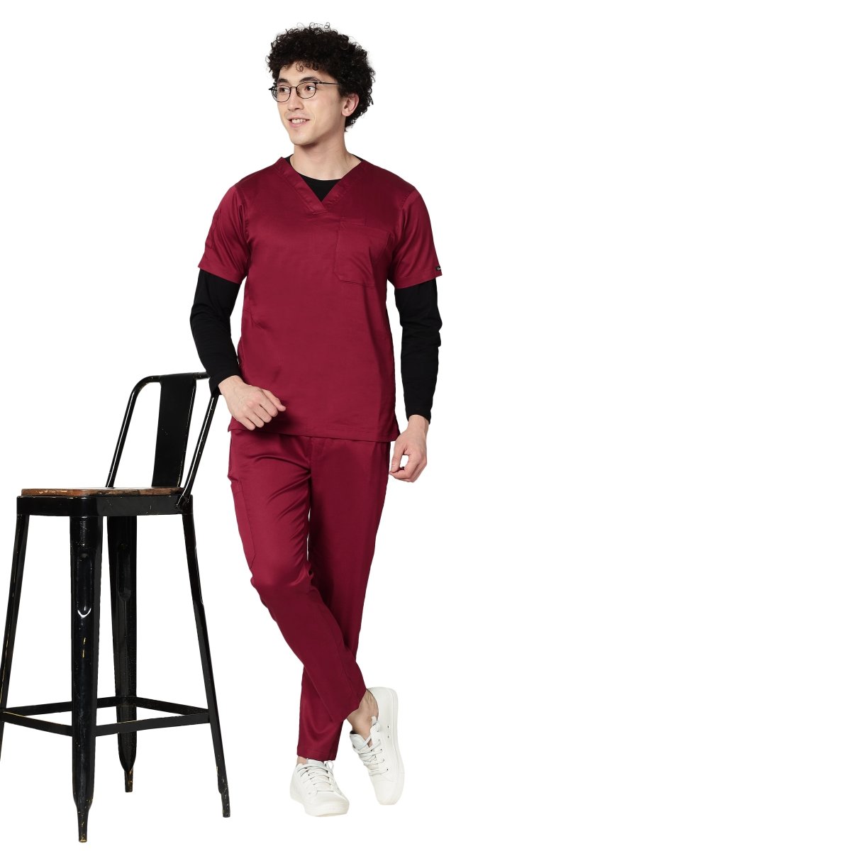 Men's Premium Black Under Scrub Top - Uwears®