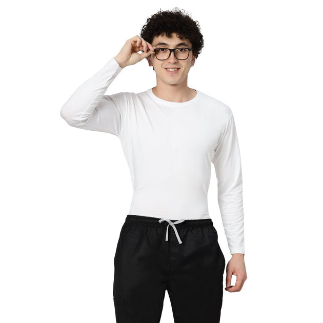 Men's Premium White Under Scrub Top - Uwears®