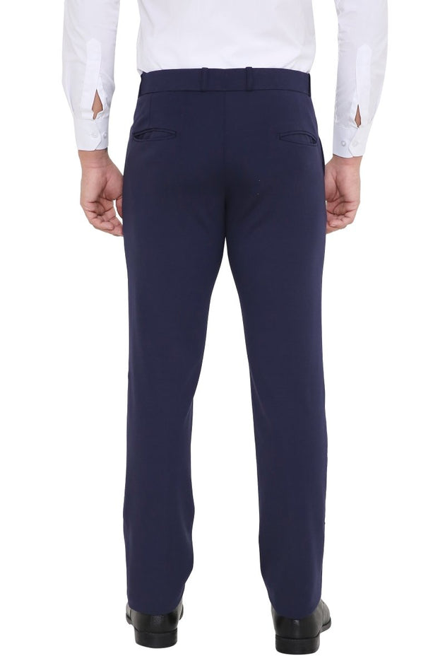 Men's Solid Lycra Stretch Formal Trouser - Uwears®