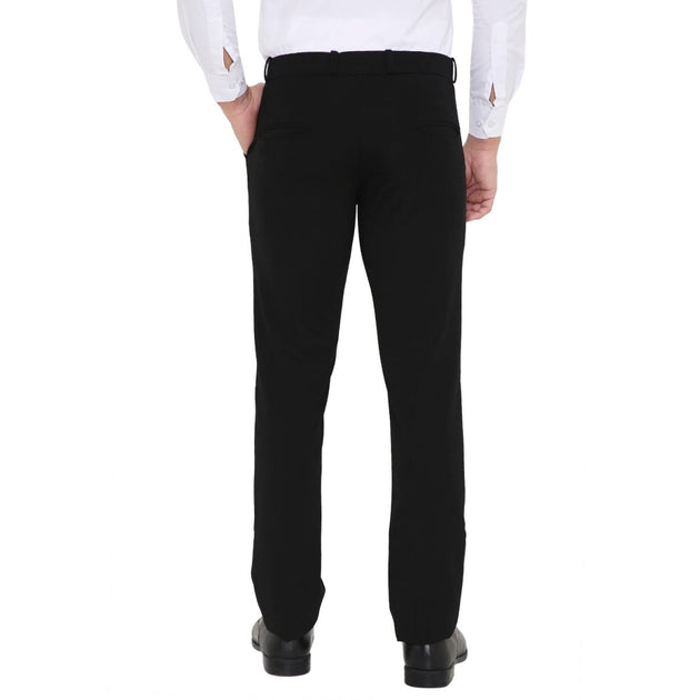Men's Solid Lycra Stretch Formal Trouser - Uwears®