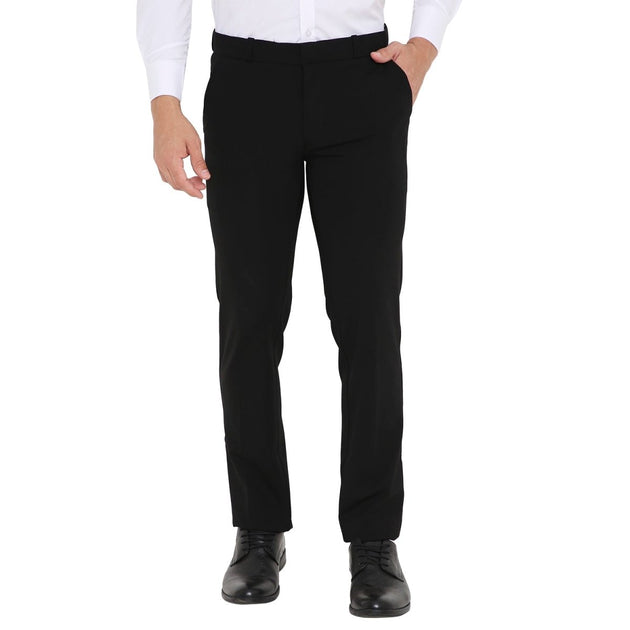 Men's Solid Lycra Stretch Formal Trouser - Uwears®