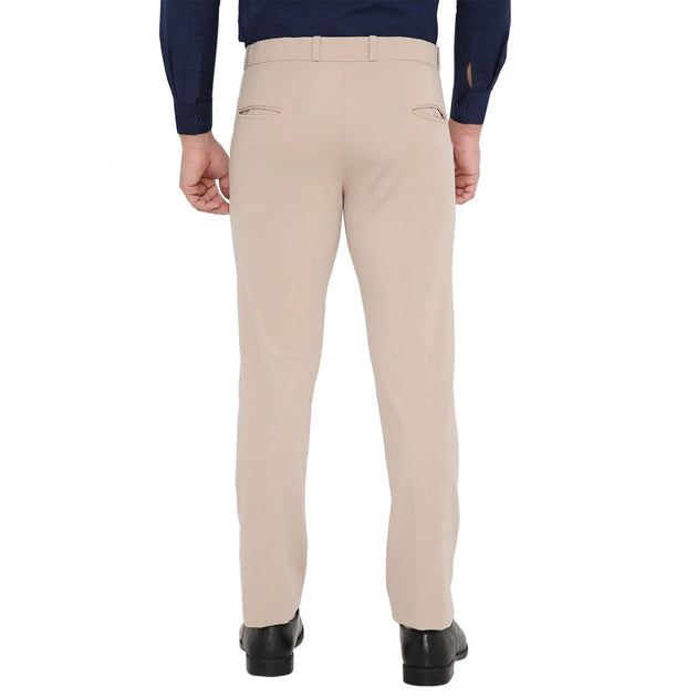 Men's Solid Lycra Stretch Formal Trouser - Uwears®