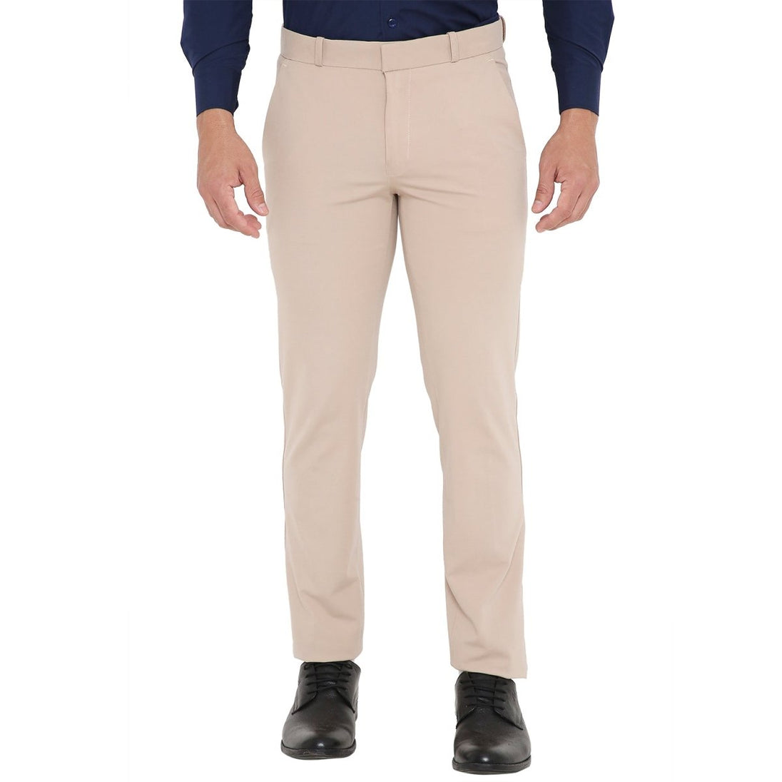 Men's Solid Lycra Stretch Formal Trouser - Uwears®
