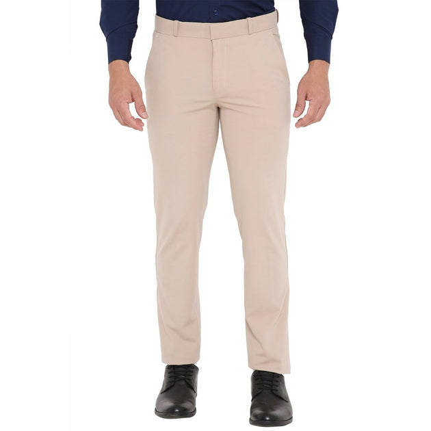 Men's Solid Lycra Stretch Formal Trouser - Uwears®