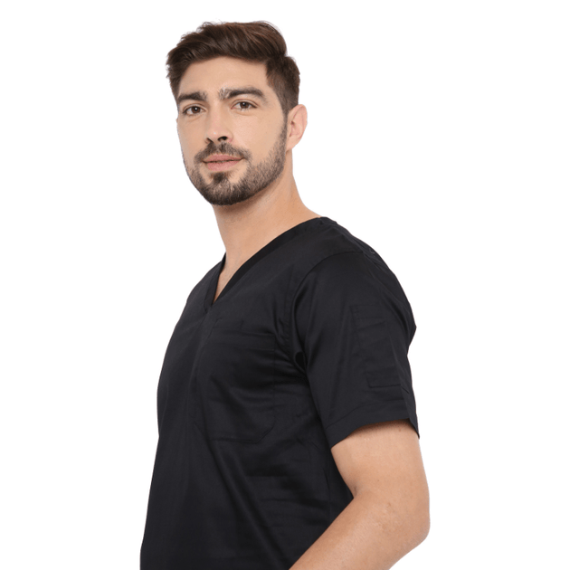 Men's Stretch Scrub Suit LYCO V - 2 Free Embroidery (SLIM FIT) - Uwears®