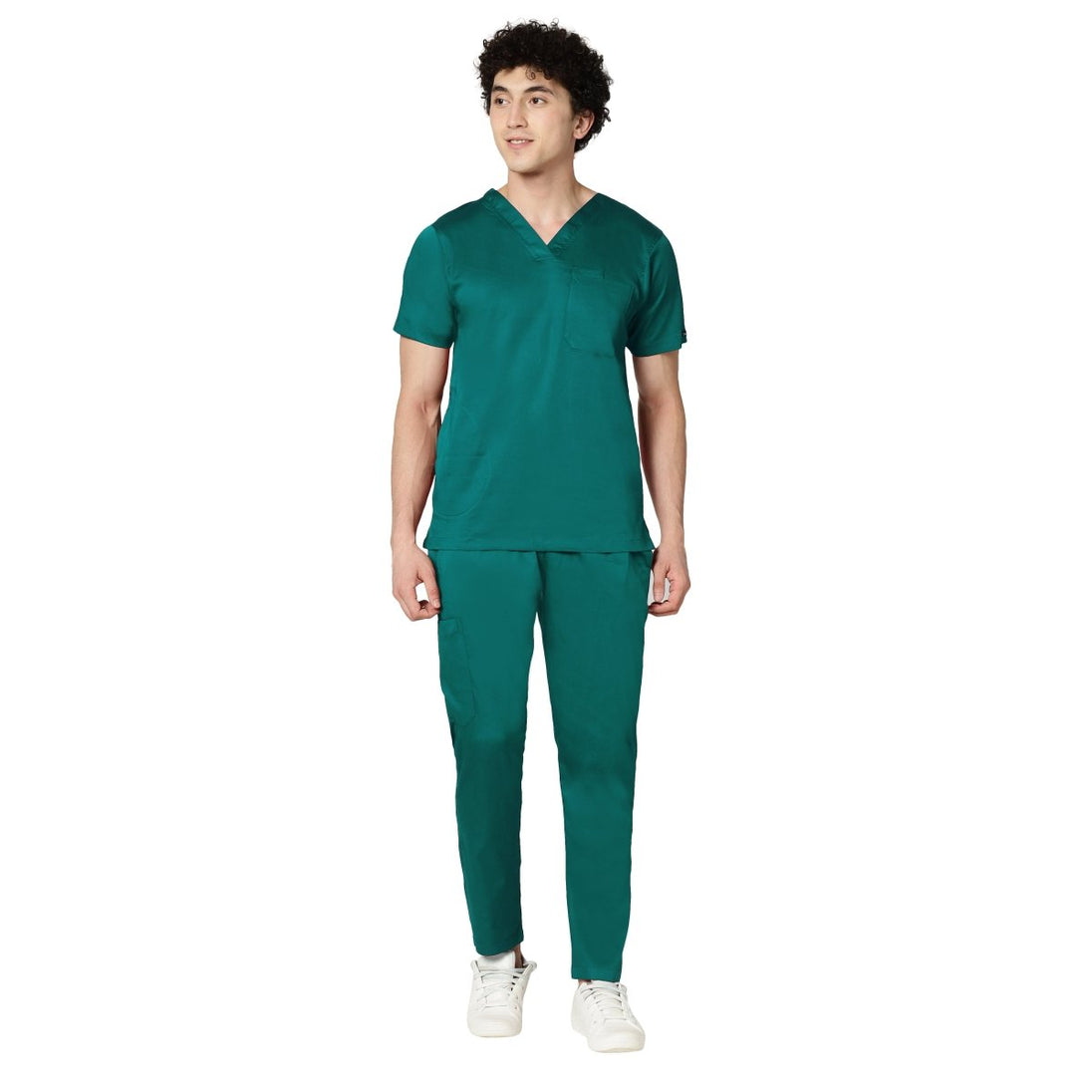 Men's Stretch Scrub Suit LYCO V - 2 Free Embroidery (SLIM FIT) - Uwears®
