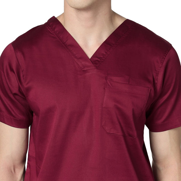 Men's Stretch Scrub Suit LYCO V - 2 Free Embroidery (SLIM FIT) - Uwears®