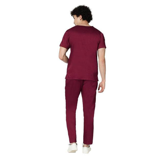 Men's Stretch Scrub Suit LYCO V - 2 Free Embroidery (SLIM FIT) - Uwears®