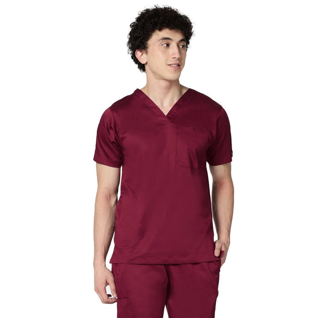 Men's Stretch Scrub Suit LYCO V - 2 Free Embroidery (SLIM FIT) - Uwears®