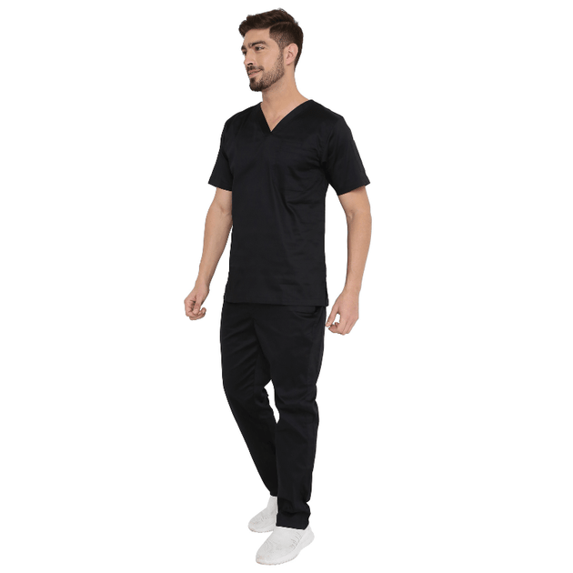 Men's Stretch Scrub Suit LYCO V - 2 Free Embroidery (SLIM FIT) - Uwears®