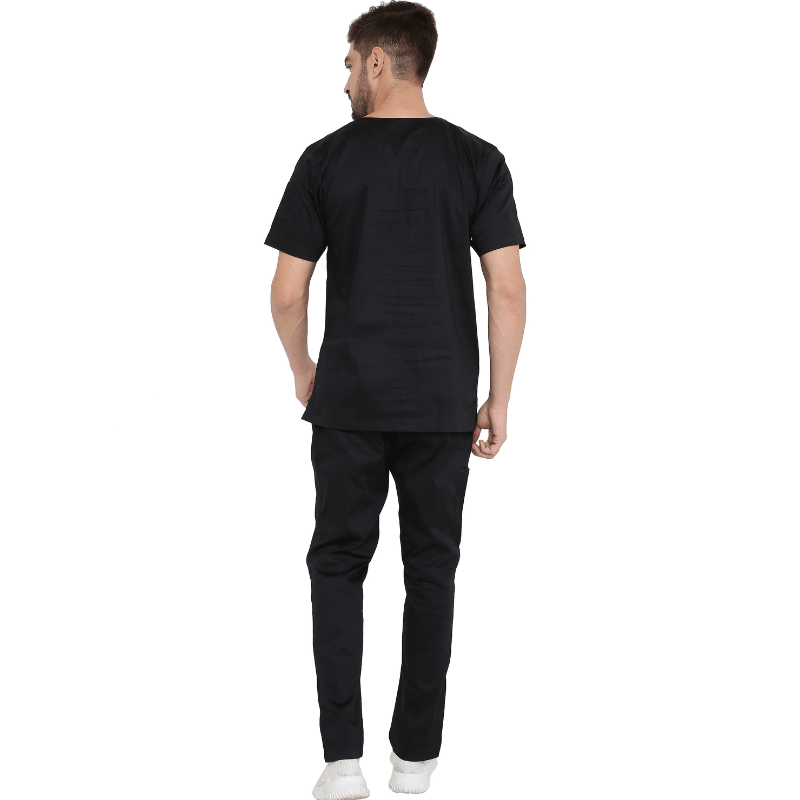Men's Stretch Scrub Suit LYCO V - 2 Free Embroidery (SLIM FIT) - Uwears®