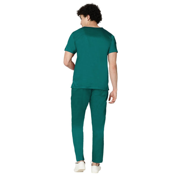 Men's Stretch Scrub Suit LYCO V - 2 Free Embroidery (SLIM FIT) - Uwears®