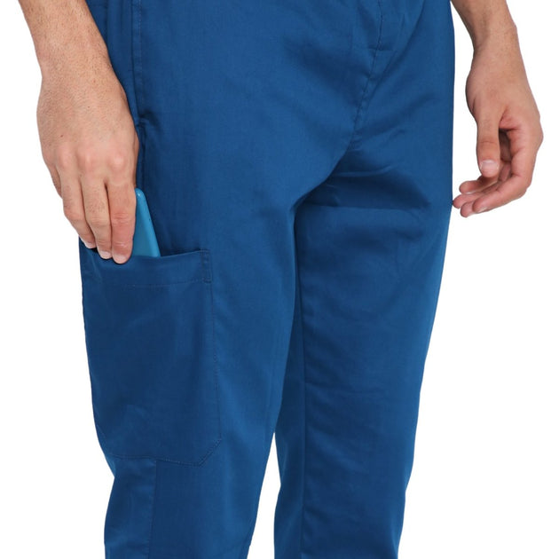 Men's Stretch Scrub Suit LYCO V - 2 Free Embroidery (SLIM FIT) - Uwears®