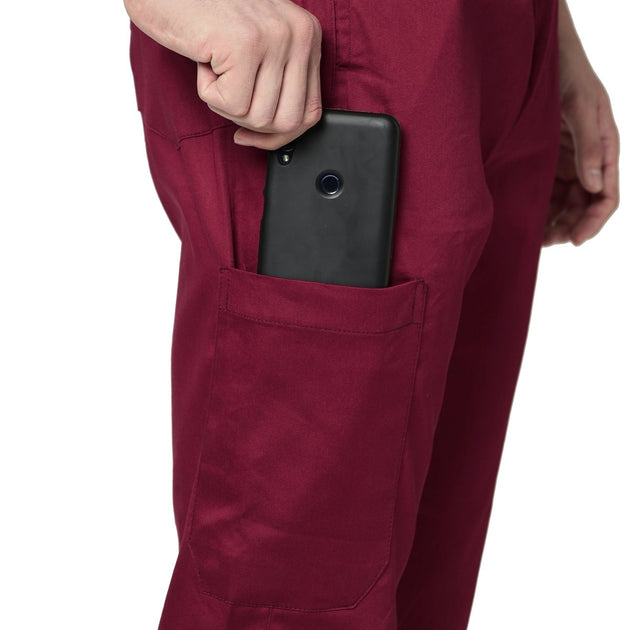 Men's Stretch Scrub Suit LYCO V - 2 Free Embroidery (SLIM FIT) - Uwears®