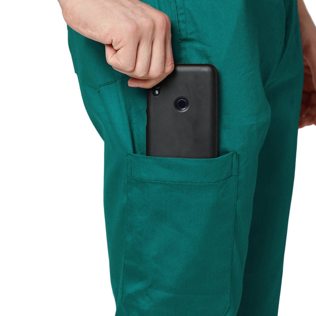 Men's Stretch Scrub Suit LYCO V - 2 Free Embroidery (SLIM FIT) - Uwears®