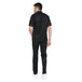 Modern Half Sleeve Chef Coat Snap Button (Black/White) - Free Embroidery - Uwears®