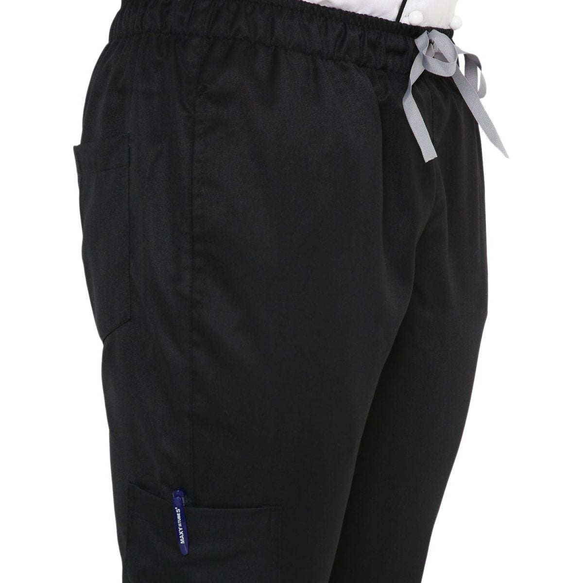 Multipurpose Unisex Pants /Trousers for Coats & Scrubs - Black - Uwears®