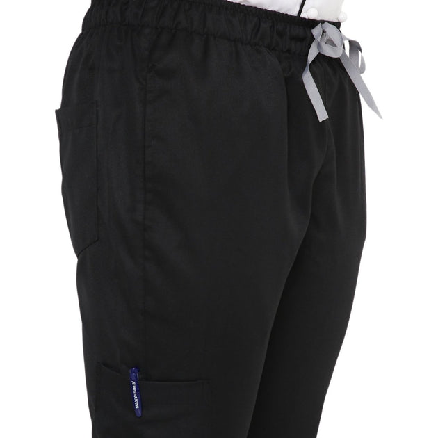 Multipurpose Unisex Pants /Trousers for Coats & Scrubs - Black - Uwears®