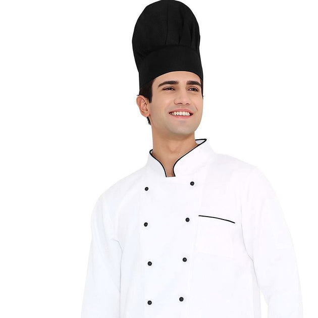 Pack of 20 Black Non - Woven Disposable Chef Cap - Uwears®