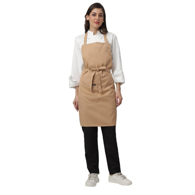 Pack of 4 Kitchen Apron (Beige) - Free Logo - Uwears®
