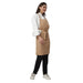 Pack of 4 beige aprons on model — restaurant and hotel staff uniform