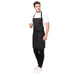 Pack of 4 black kitchen aprons front view — bulk restaurant uniform India