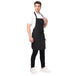 Custom logo on pack of 4 black kitchen aprons — free embroidery for restaurants