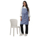 Ceil blue apron pocket detail — deep front pocket for kitchen staff