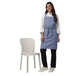 Ceil blue apron pocket detail — deep front pocket for kitchen staff