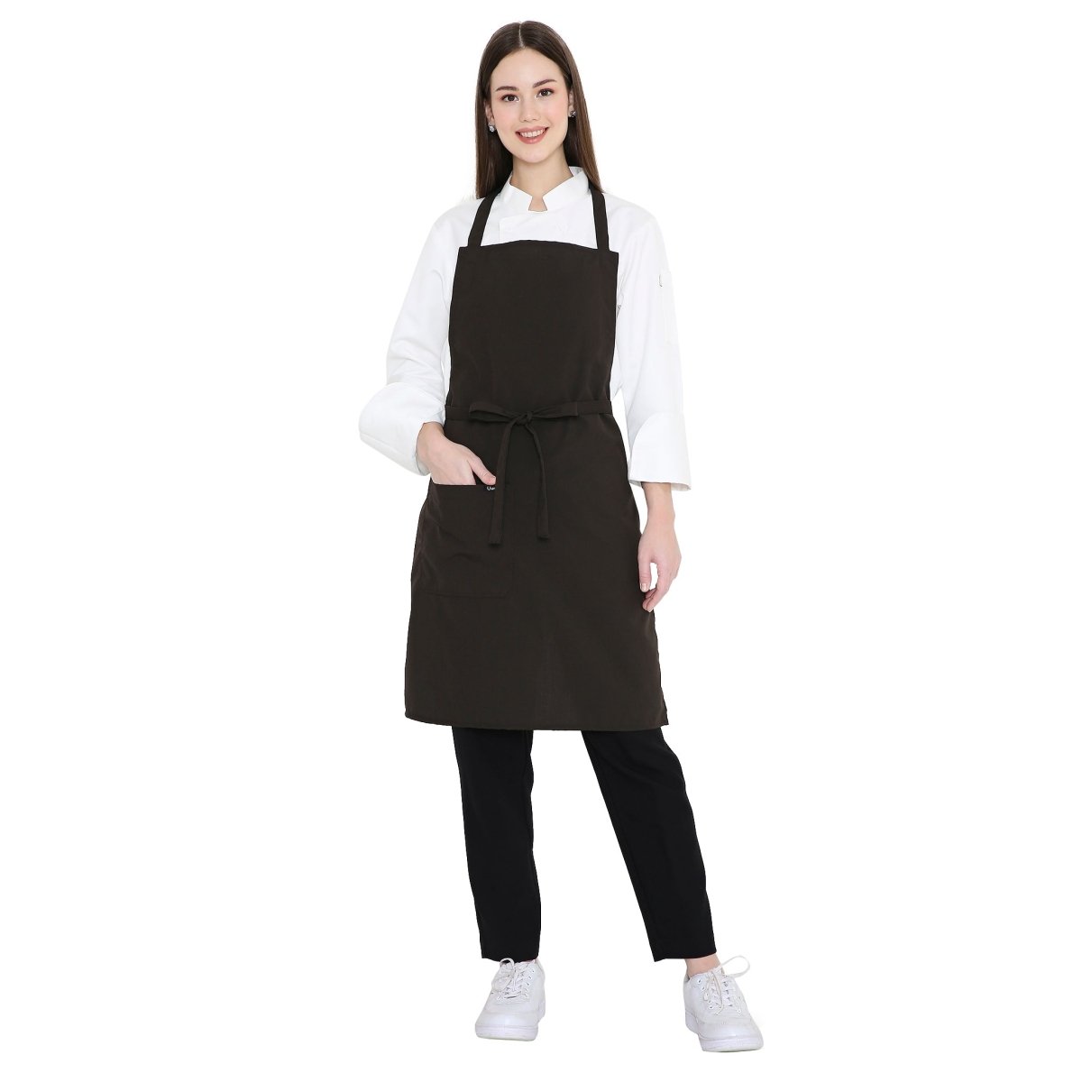 Pack of 4 Kitchen Apron (Dark Brown) - Free Logo - Uwears®