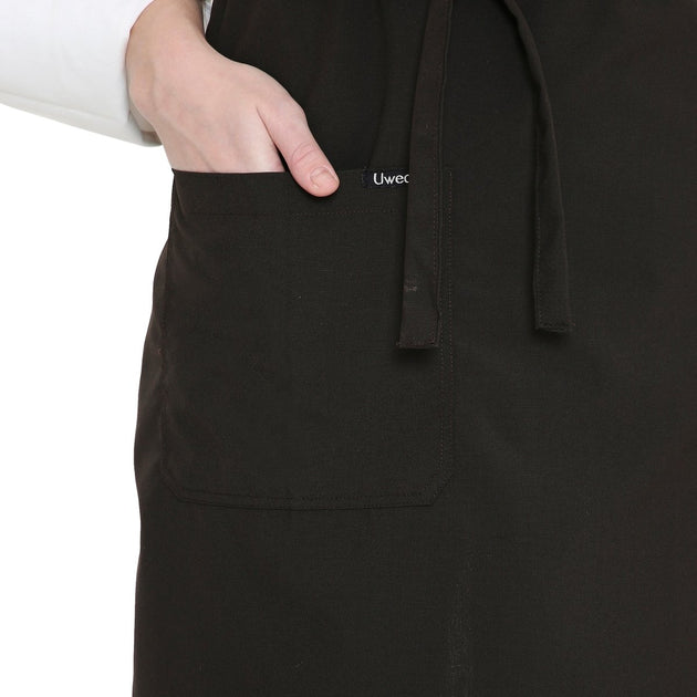 Pack of 4 Kitchen Apron (Dark Brown) - Free Logo - Uwears®
