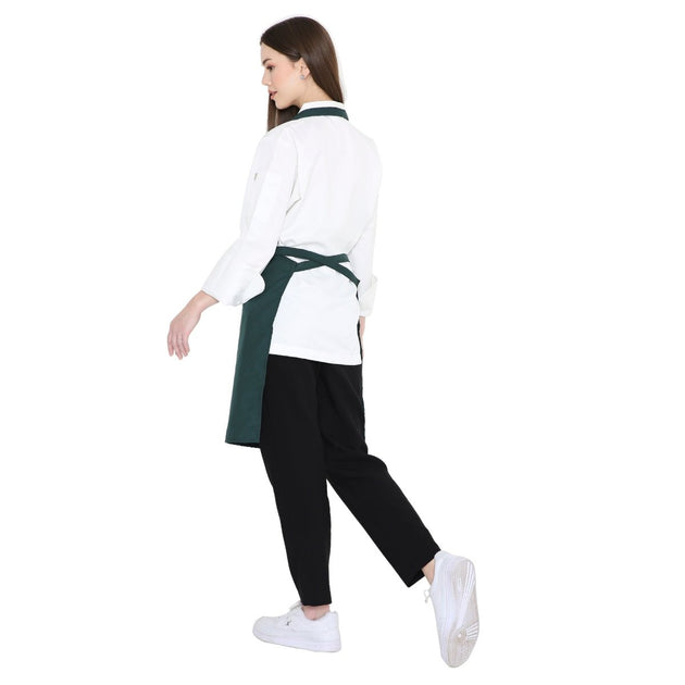 Pack of 4 Kitchen Apron (Dark Green) - Free Logo - Uwears®