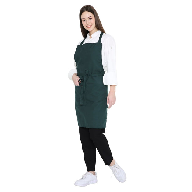 Pack of 4 Kitchen Apron (Dark Green) - Free Logo - Uwears®