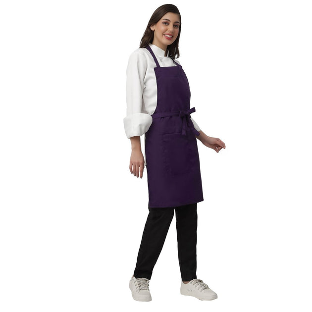 Pack of 4 Kitchen Apron (Deep Purple) - Free Logo - Uwears®