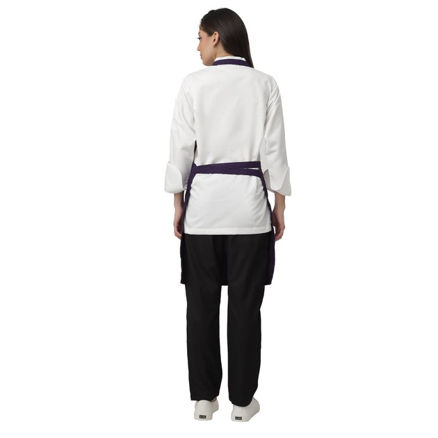 Pack of 4 Kitchen Apron (Deep Purple) - Free Logo - Uwears®