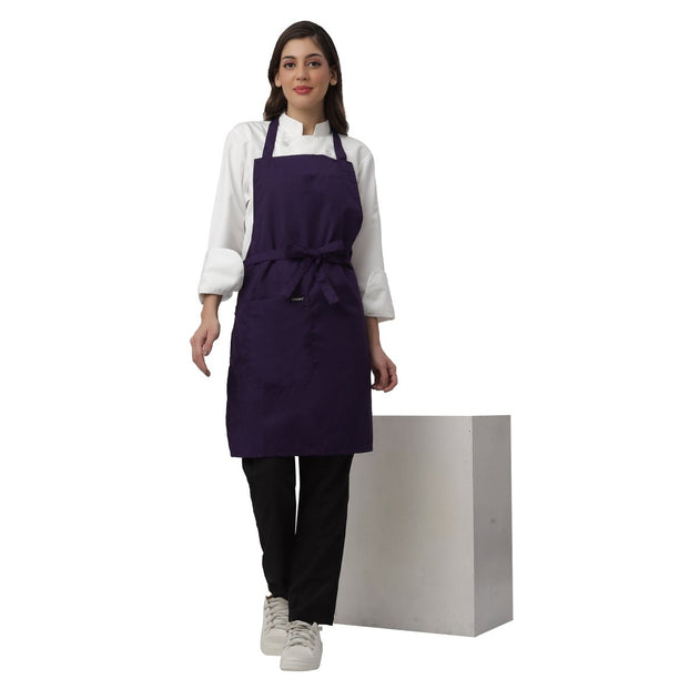 Pack of 4 Kitchen Apron (Deep Purple) - Free Logo - Uwears®