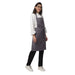 Grey apron pocket detail — deep front pocket for kitchen staff