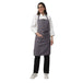 Pack of 4 grey kitchen aprons front view — bulk restaurant uniform India