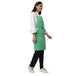 Light green apron pocket detail — deep front pocket for kitchen staff