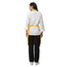 Custom logo on mustard yellow kitchen aprons — free embroidery bulk order India