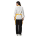 Custom logo on mustard yellow kitchen aprons — free embroidery bulk order India