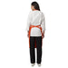 Custom logo on orange kitchen aprons — free embroidery bulk order India