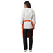 Custom logo on orange kitchen aprons — free embroidery bulk order India