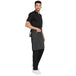 Black white fine line waist apron flat lay — cafe and restaurant uniform India