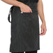 Custom logo on black white waist aprons — free embroidery bulk order